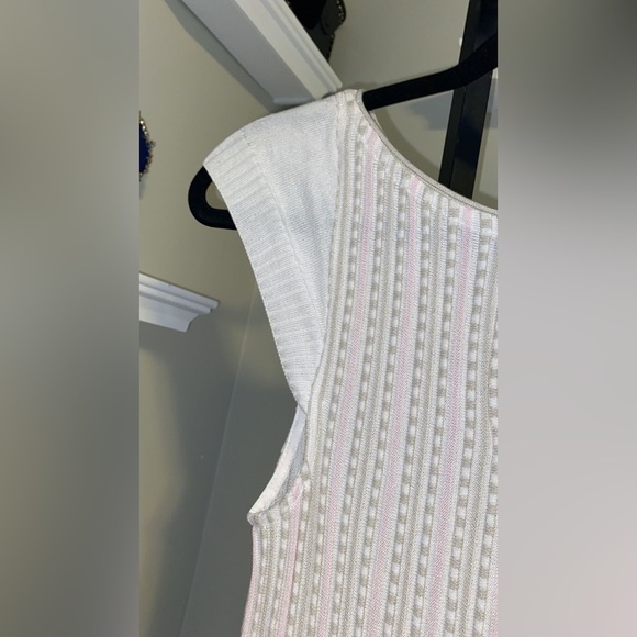 Tricot Chic Dress - White/Orange - Picture 8 of 11